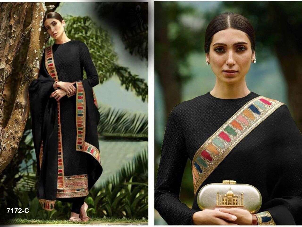YUVIKA BY FASHID WHOLESALE 7172-A TO 7172-J SERIES DESIGNER PAKISTANI SUITS BEAUTIFUL STYLISH FANCY COLORFUL PARTY WEAR & OCCASIONAL WEAR FAUX GEORGETTE EMBROIDERED DRESSES AT WHOLESALE PRICE