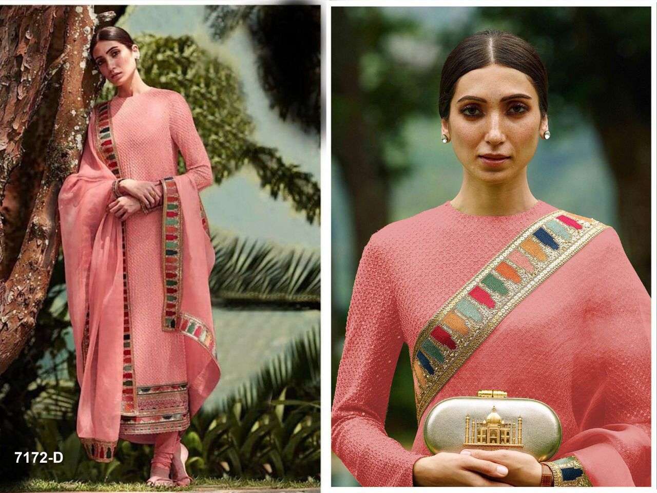 YUVIKA BY FASHID WHOLESALE 7172-A TO 7172-J SERIES DESIGNER PAKISTANI SUITS BEAUTIFUL STYLISH FANCY COLORFUL PARTY WEAR & OCCASIONAL WEAR FAUX GEORGETTE EMBROIDERED DRESSES AT WHOLESALE PRICE