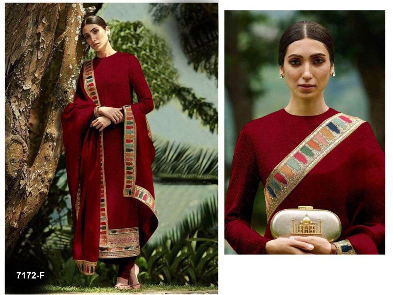 YUVIKA BY FASHID WHOLESALE 7172-A TO 7172-J SERIES DESIGNER PAKISTANI SUITS BEAUTIFUL STYLISH FANCY COLORFUL PARTY WEAR & OCCASIONAL WEAR FAUX GEORGETTE EMBROIDERED DRESSES AT WHOLESALE PRICE