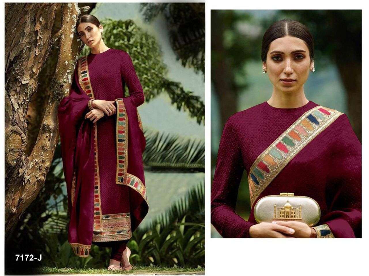 YUVIKA BY FASHID WHOLESALE 7172-A TO 7172-J SERIES DESIGNER PAKISTANI SUITS BEAUTIFUL STYLISH FANCY COLORFUL PARTY WEAR & OCCASIONAL WEAR FAUX GEORGETTE EMBROIDERED DRESSES AT WHOLESALE PRICE