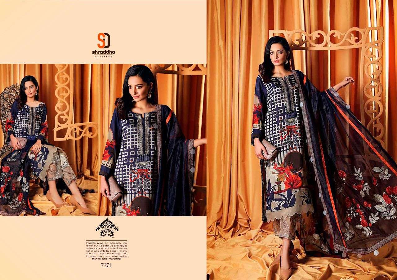 CEREMONY BY SHRADDHA DESIGNER 7271 TO 7274 SERIES BEAUTIFUL PAKISTANI SUITS COLORFUL STYLISH FANCY CASUAL WEAR & ETHNIC WEAR LUXURY LAWN DIGITAL PRINT DRESSES AT WHOLESALE PRICE