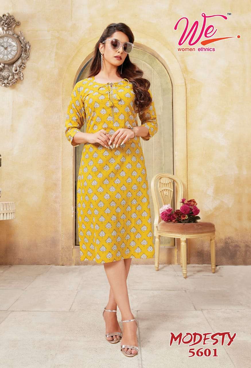 MODESTY BY WOMEN ETHNIC 5601 TO 5608 SERIES DESIGNER STYLISH FANCY COLORFUL BEAUTIFUL PARTY WEAR & ETHNIC WEAR COLLECTION PURE COTTON KURTIS AT WHOLESALE PRICE