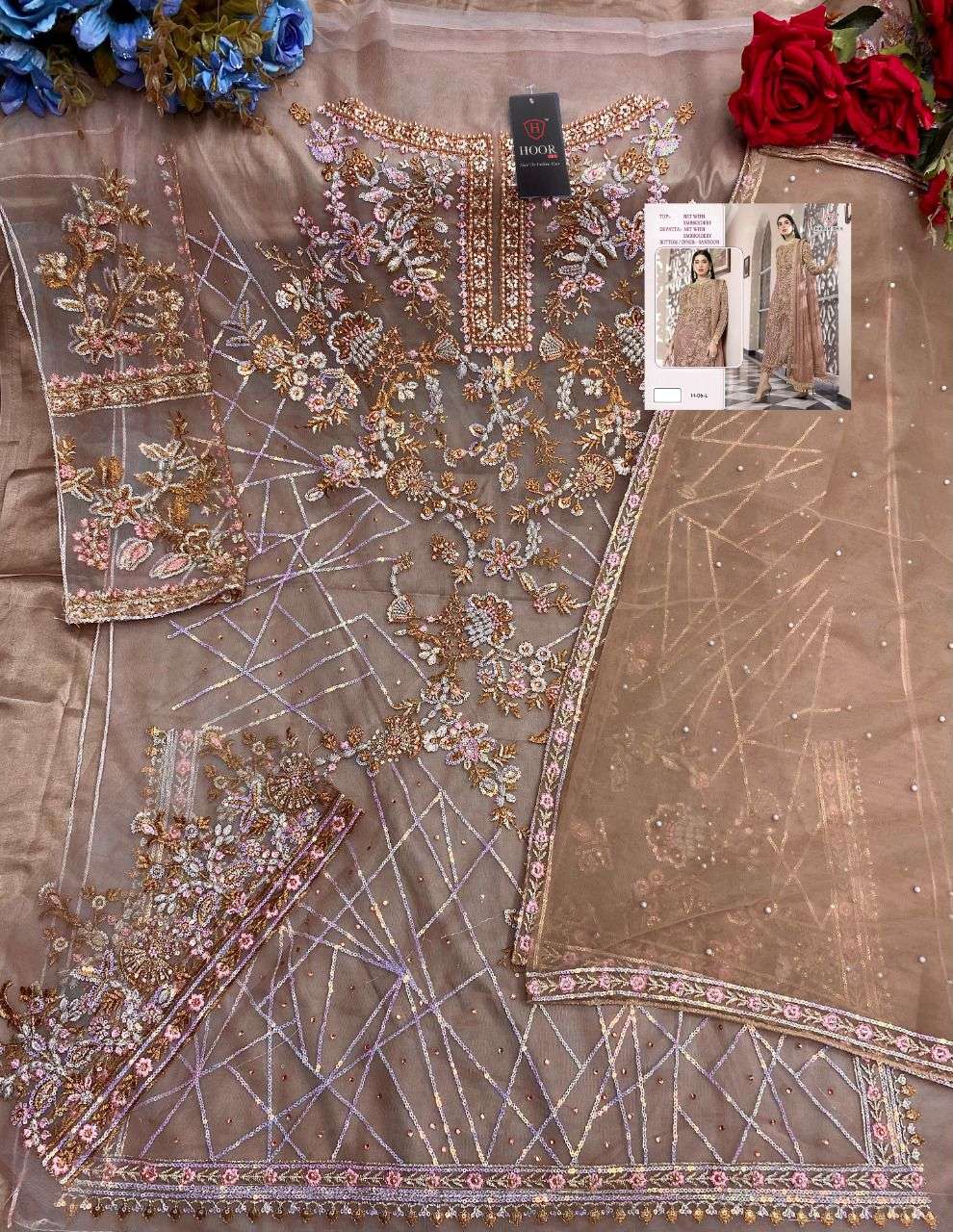 HOOR TEX HIT DESIGN H-06 COLOURS BY HOOR TEX H-06-G TO H-06-L SERIES DESIGNER FESTIVE PAKISTANI SUITS COLLECTION BEAUTIFUL STYLISH FANCY COLORFUL PARTY WEAR & OCCASIONAL WEAR NET EMBROIDERED DRESSES AT WHOLESALE PRICE