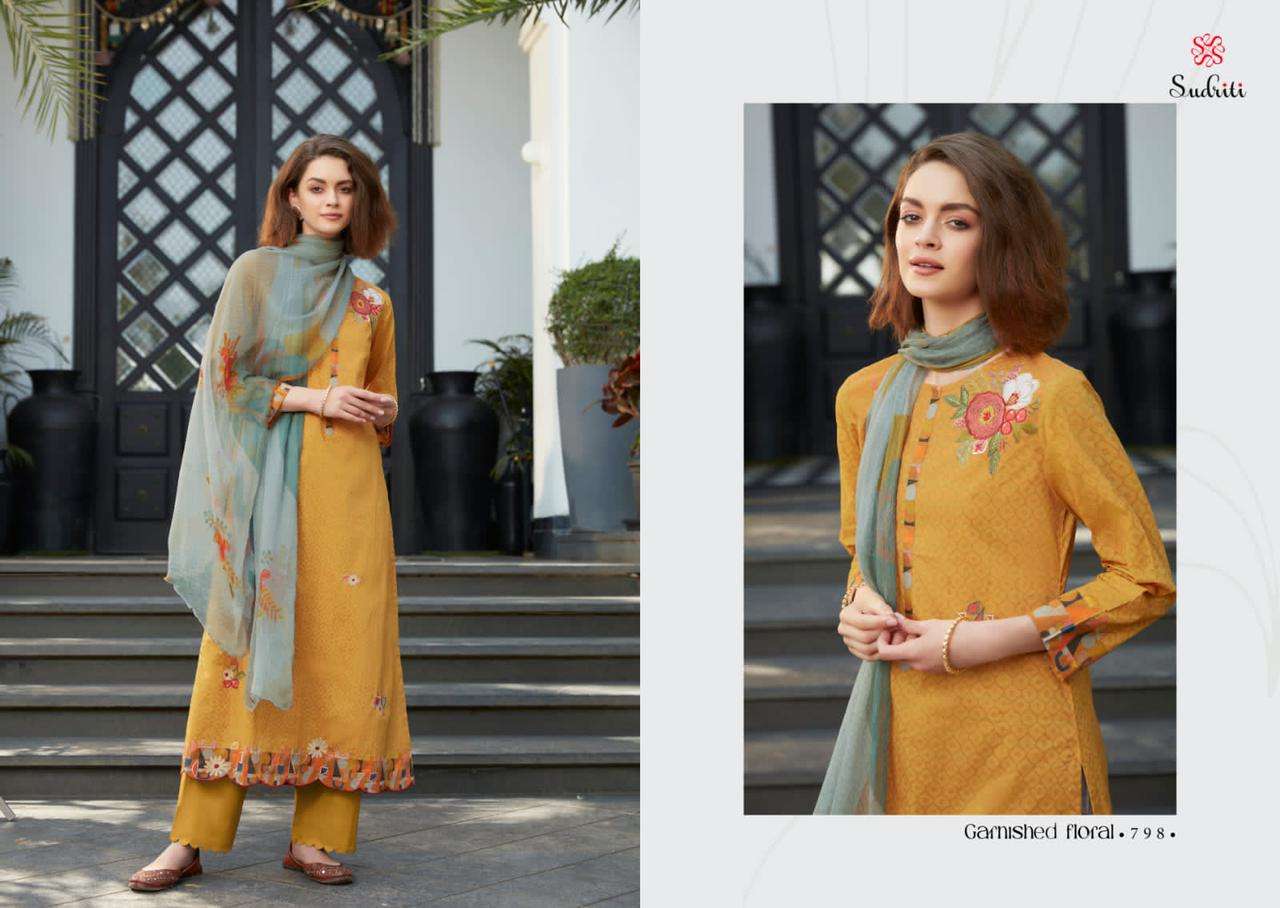 GARNISHED FLORAL BY SUDRITI BEAUTIFUL SUITS COLORFUL STYLISH FANCY CASUAL WEAR & ETHNIC WEAR PURE COTTON PRINT DRESSES AT WHOLESALE PRICE