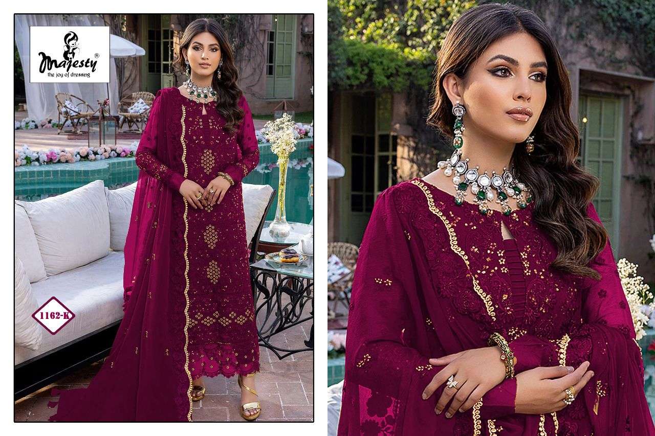 SATRANGI VOL-3 BY MAJESTY BEAUTIFUL PAKISTANI SUITS COLORFUL STYLISH FANCY CASUAL WEAR & ETHNIC WEAR FAUX GEORGETTE DRESSES AT WHOLESALE PRICE