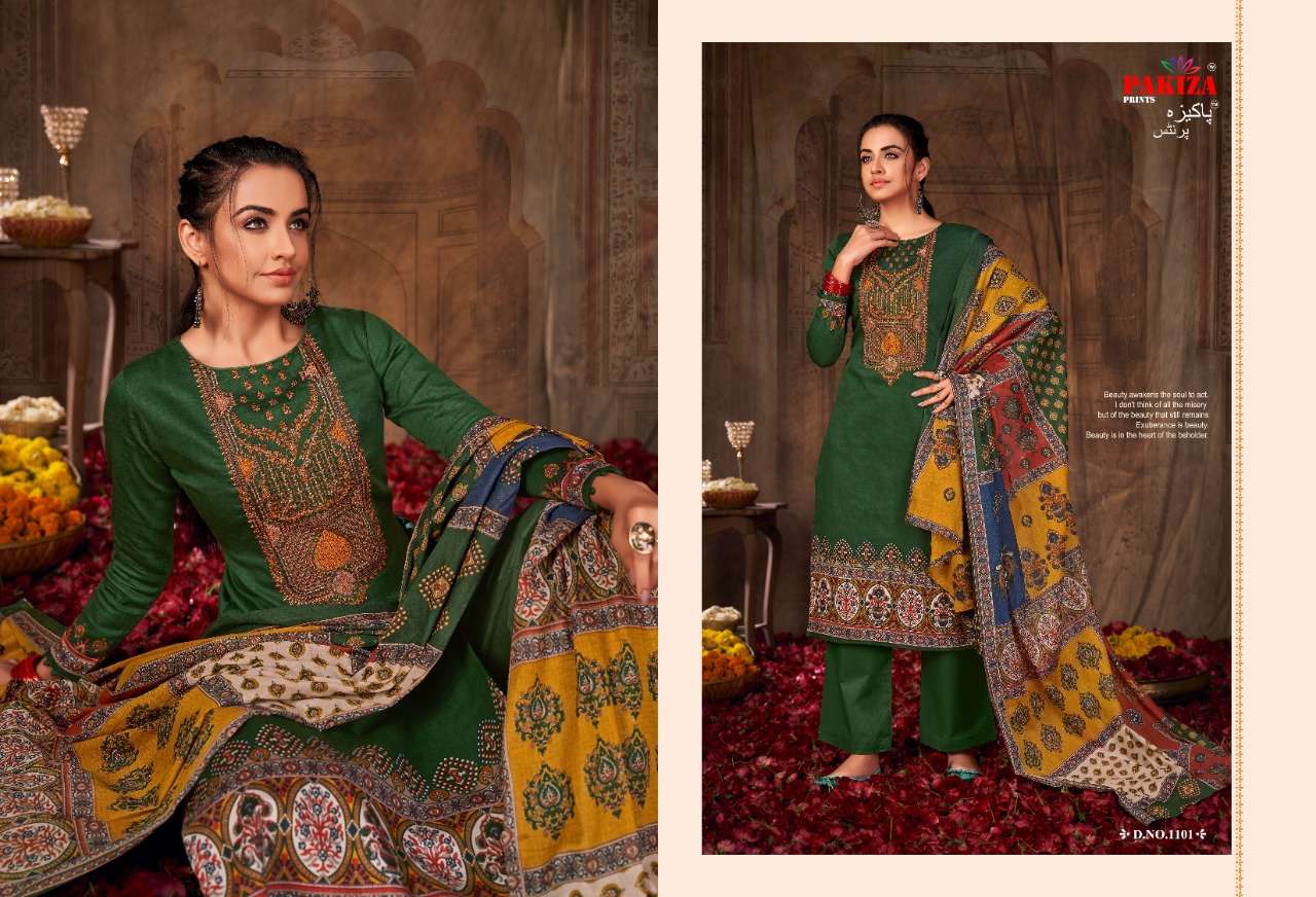 VOLUME VOL-11 BY PAKIZA PRINTS 1101 TO 1110 SERIES BEAUTIFUL SUITS COLORFUL STYLISH FANCY CASUAL WEAR & ETHNIC WEAR LAWN COTTON DRESSES AT WHOLESALE PRICE