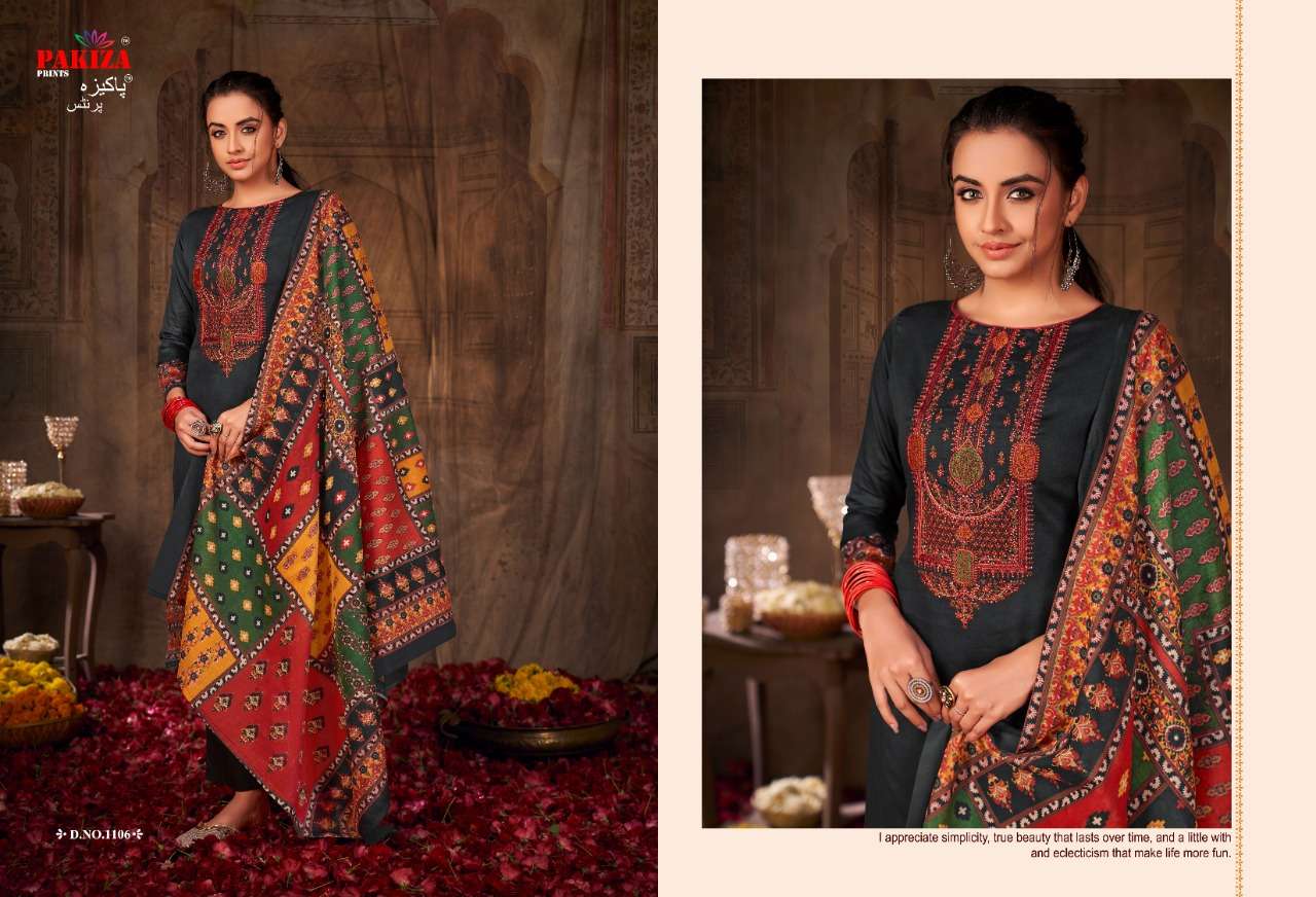 VOLUME VOL-11 BY PAKIZA PRINTS 1101 TO 1110 SERIES BEAUTIFUL SUITS COLORFUL STYLISH FANCY CASUAL WEAR & ETHNIC WEAR LAWN COTTON DRESSES AT WHOLESALE PRICE