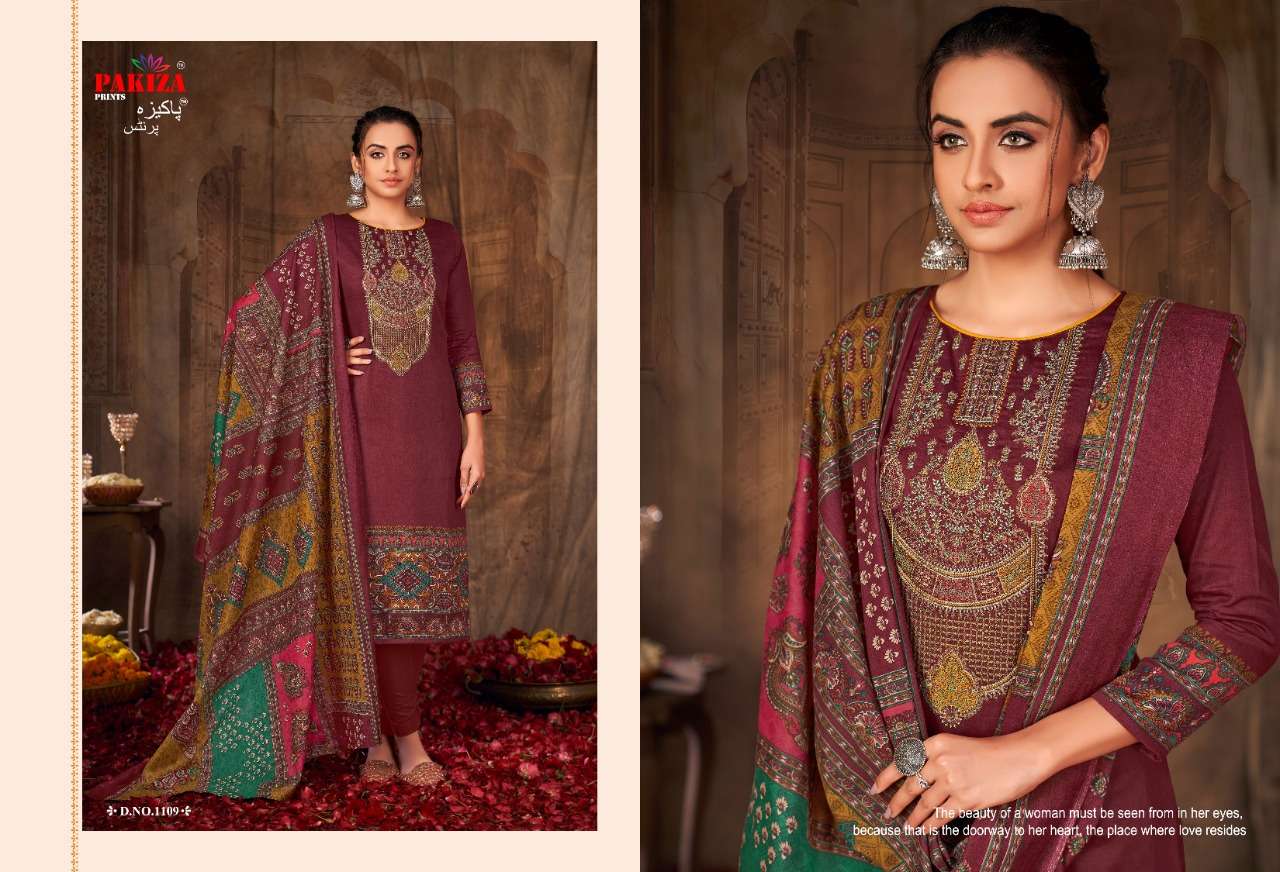 VOLUME VOL-11 BY PAKIZA PRINTS 1101 TO 1110 SERIES BEAUTIFUL SUITS COLORFUL STYLISH FANCY CASUAL WEAR & ETHNIC WEAR LAWN COTTON DRESSES AT WHOLESALE PRICE