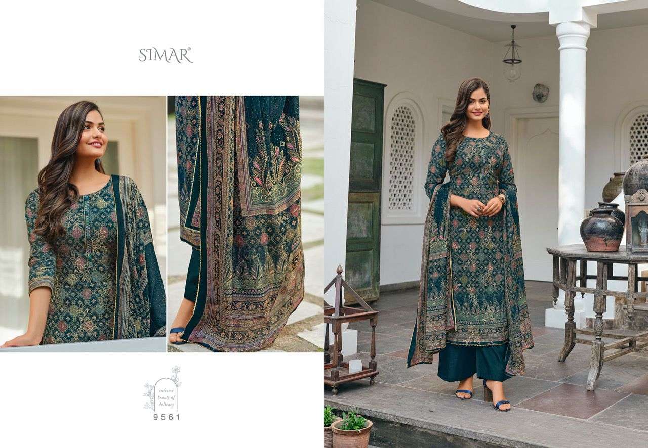 MAHNOOR VOL-2 BY GLOSSY 9558 TO 9565 SERIES BEAUTIFUL PAKISTANI SUITS COLORFUL STYLISH FANCY CASUAL WEAR & ETHNIC WEAR VISCOSE MUSLIN DIGITAL PRINT DRESSES AT WHOLESALE PRICE