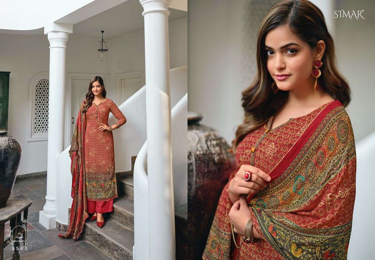 MAHNOOR VOL-2 BY GLOSSY 9558 TO 9565 SERIES BEAUTIFUL PAKISTANI SUITS COLORFUL STYLISH FANCY CASUAL WEAR & ETHNIC WEAR VISCOSE MUSLIN DIGITAL PRINT DRESSES AT WHOLESALE PRICE