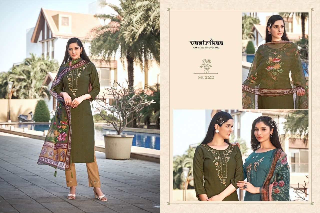 INAYAT BY VASTRIKAA 218 TO 223 SERIES BEAUTIFUL SUITS COLORFUL STYLISH FANCY CASUAL WEAR & ETHNIC WEAR RAYON WEAVING DRESSES AT WHOLESALE PRICE