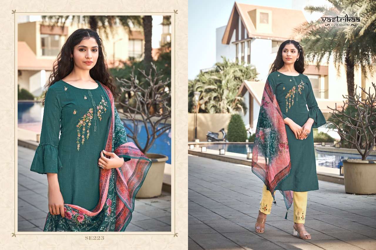 INAYAT BY VASTRIKAA 218 TO 223 SERIES BEAUTIFUL SUITS COLORFUL STYLISH FANCY CASUAL WEAR & ETHNIC WEAR RAYON WEAVING DRESSES AT WHOLESALE PRICE