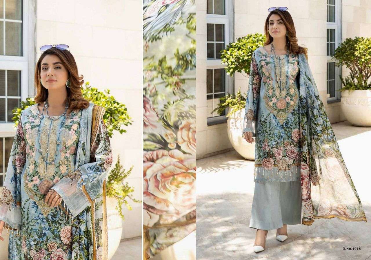 ADANS LIBAS BY SAFINAZ 1013 TO 1017 SERIES BEAUTIFUL PAKISTANI SUITS COLORFUL STYLISH FANCY CASUAL WEAR & ETHNIC WEAR PURE LAWN COTTON DRESSES AT WHOLESALE PRICE