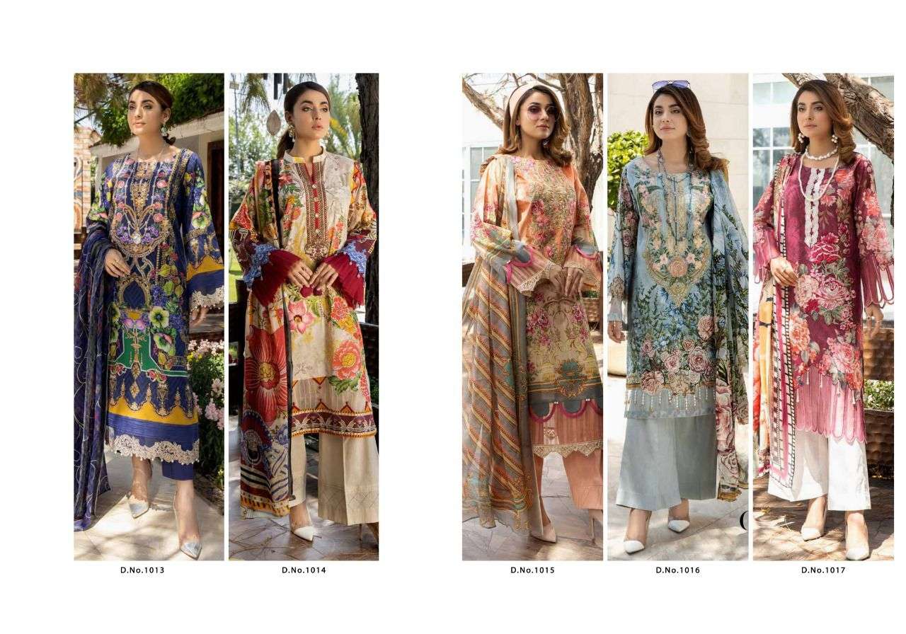 ADANS LIBAS BY SAFINAZ 1013 TO 1017 SERIES BEAUTIFUL PAKISTANI SUITS COLORFUL STYLISH FANCY CASUAL WEAR & ETHNIC WEAR PURE LAWN COTTON DRESSES AT WHOLESALE PRICE