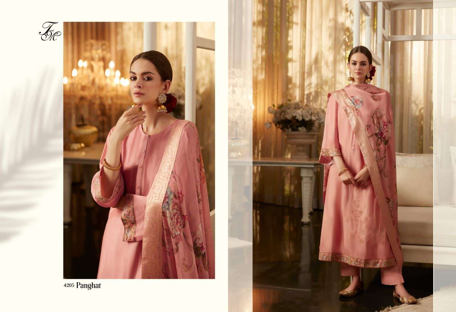 PANGHAT BY T AND M DESIGNER STUDIO BEAUTIFUL SUITS COLORFUL STYLISH FANCY CASUAL WEAR & ETHNIC WEAR RUSSIAN SILK PRINT DRESSES AT WHOLESALE PRICE