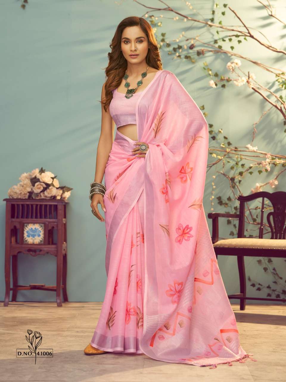 Rashmi Silk By Rajpath 41001 To 41006 Series Indian Traditional Wear Collection Beautiful Stylish Fancy Colorful Party Wear & Occasional Wear Linen Silk Sarees At Wholesale Price