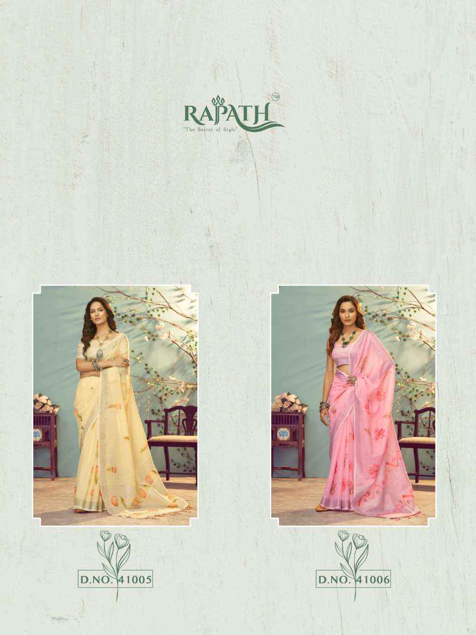 Rashmi Silk By Rajpath 41001 To 41006 Series Indian Traditional Wear Collection Beautiful Stylish Fancy Colorful Party Wear & Occasional Wear Linen Silk Sarees At Wholesale Price