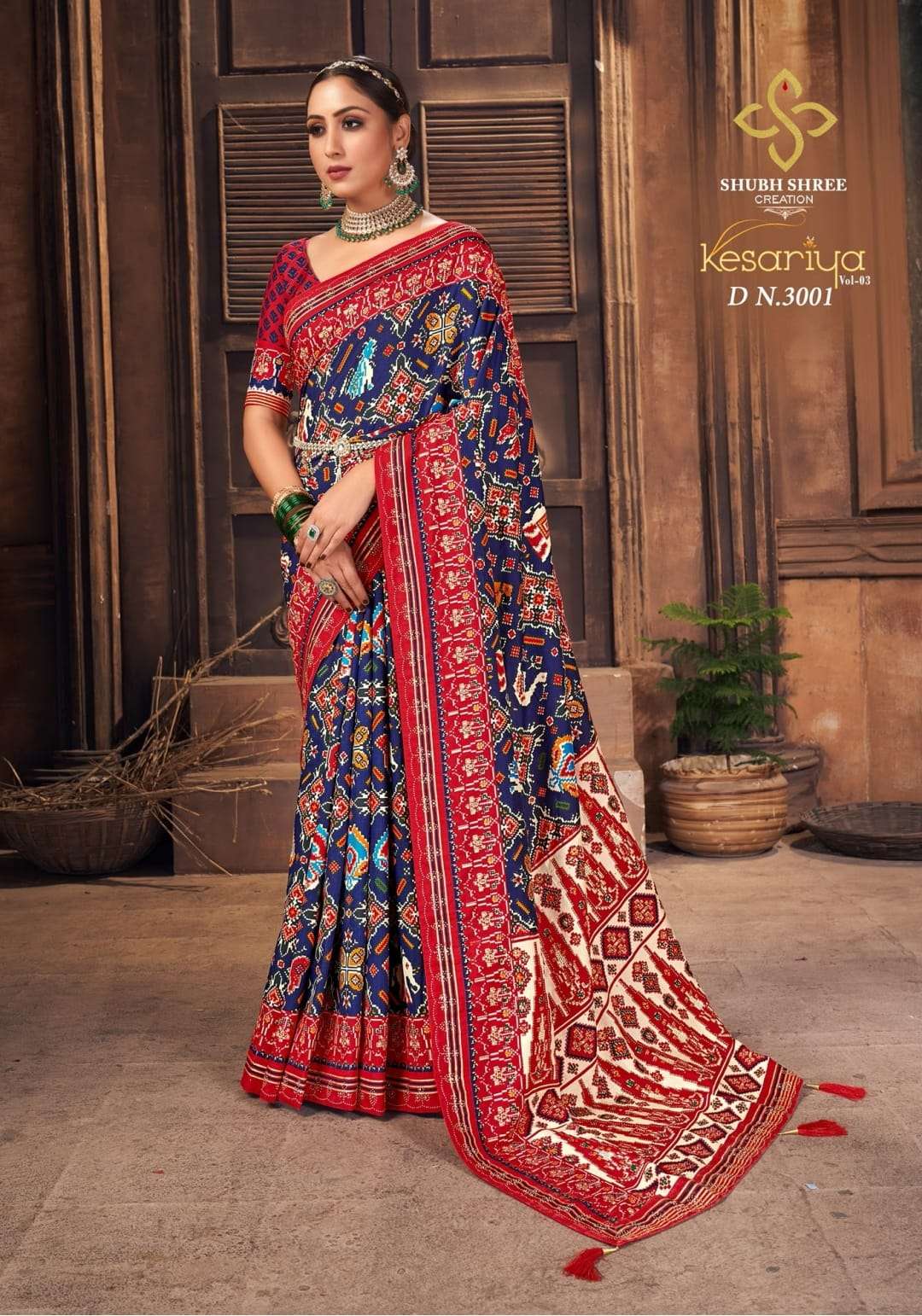 KESARIYA VOL-3 BY SHUBH SHREE 3001 TO 3006 SERIES INDIAN TRADITIONAL WEAR COLLECTION BEAUTIFUL STYLISH FANCY COLORFUL PARTY WEAR & OCCASIONAL WEAR TUSSAR SILK SAREES AT WHOLESALE PRICE