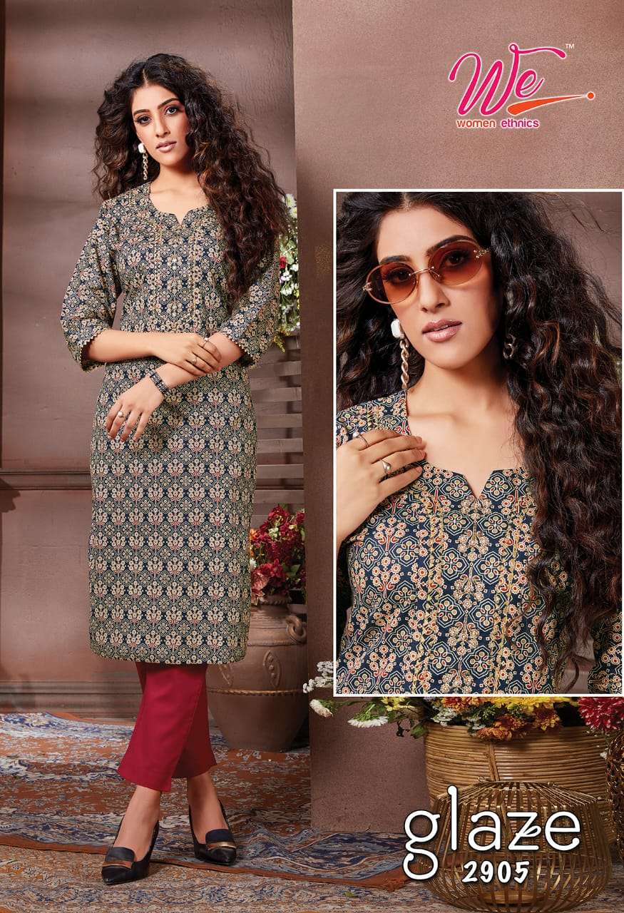 GLACE BY WOMEN ETHNIC 2901 TO 2908 SERIES DESIGNER STYLISH FANCY COLORFUL BEAUTIFUL PARTY WEAR & ETHNIC WEAR COLLECTION PURE COTTON KURTIS WITH BOTTOM AT WHOLESALE PRICE