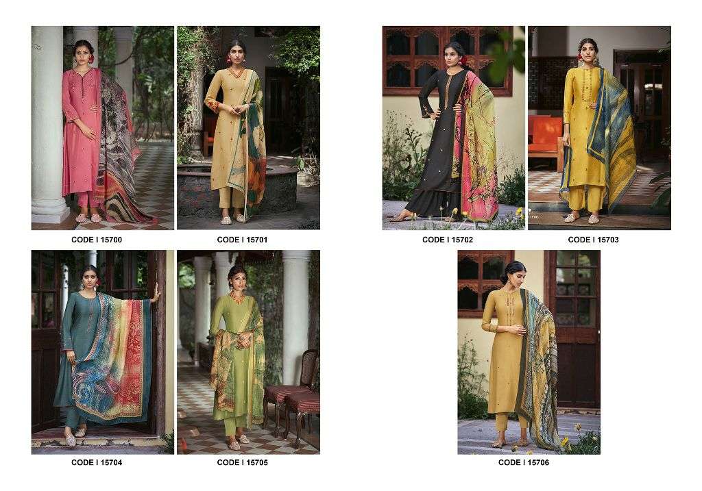 SURALI BY RIANA 15700 TO 15706 SERIES BEAUTIFUL SUITS COLORFUL STYLISH FANCY CASUAL WEAR & ETHNIC WEAR PURE SILK EMBROIDERED DRESSES AT WHOLESALE PRICE