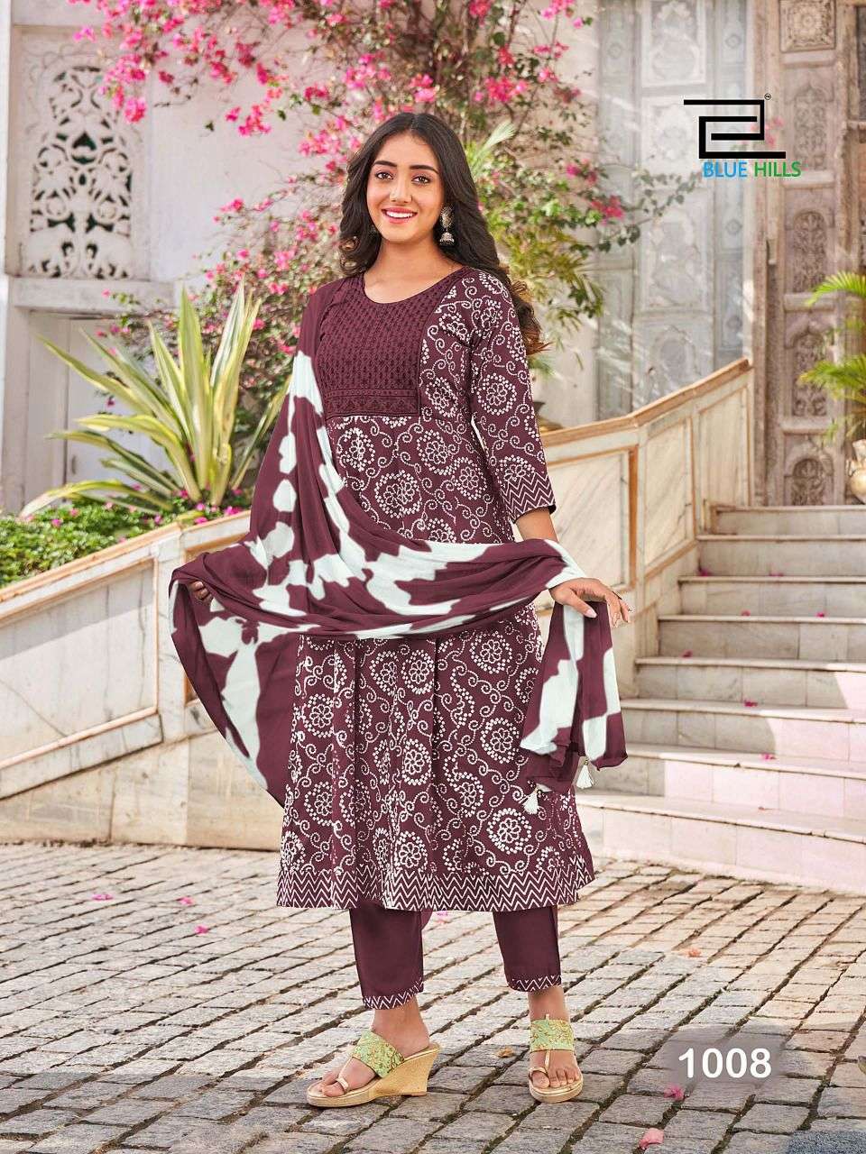 BHOOL BHULAIYAA BY BLUE HILLS 1001 TO 1008 SERIES BEAUTIFUL SUITS COLORFUL STYLISH FANCY CASUAL WEAR & ETHNIC WEAR RAYON DRESSES AT WHOLESALE PRICE
