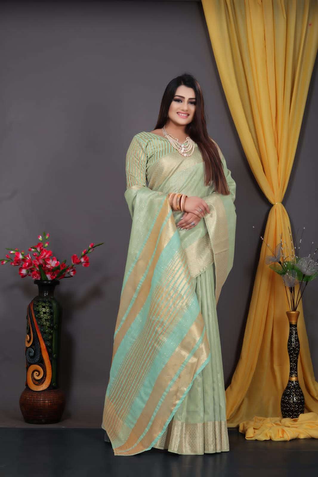 Bengal Handloom Khadi Cotton Saree Bengal Handloom Khadi Cotton Saree –  Howrah Stores Online