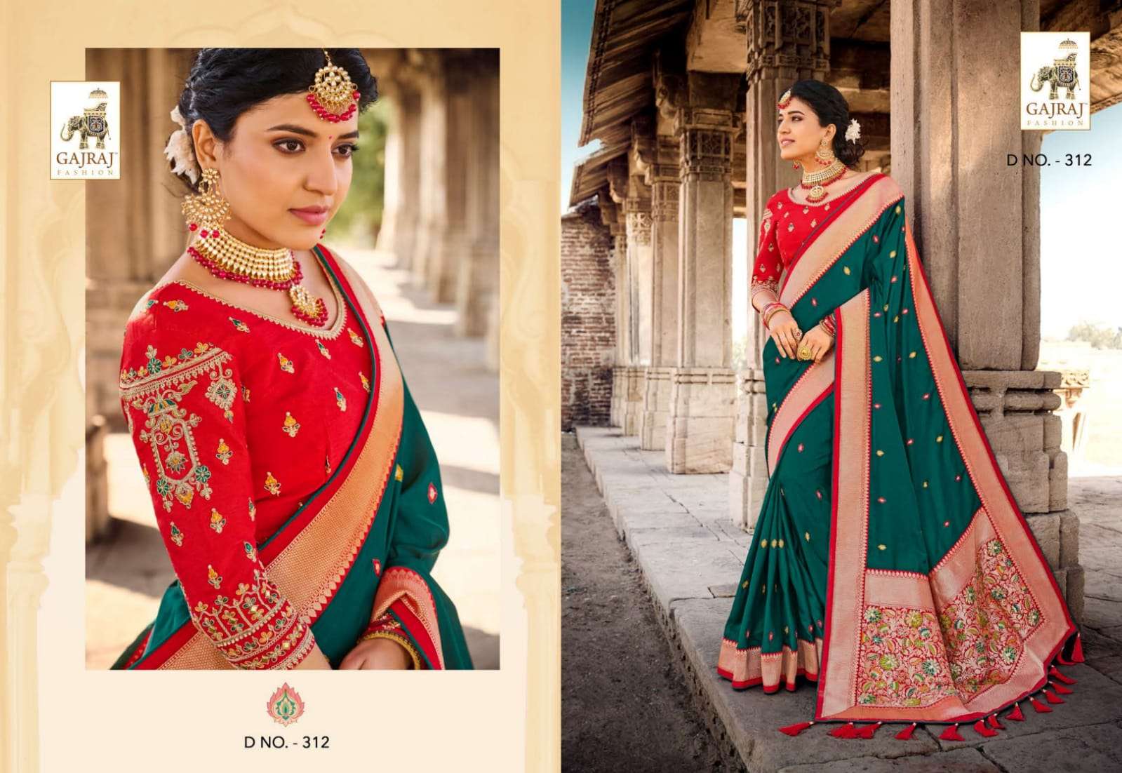 GAJRAJ 306 SERIES BY GAJRAJ FASHION 306 TO 317 SERIES INDIAN TRADITIONAL WEAR COLLECTION BEAUTIFUL STYLISH FANCY COLORFUL PARTY WEAR & OCCASIONAL WEAR SILK SAREES AT WHOLESALE PRICE