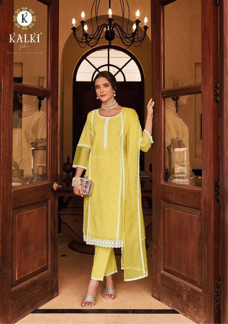 MUL MUL BY KALKI 20001 TO 20004 SERIES BEAUTIFUL SUITS COLORFUL STYLISH FANCY CASUAL WEAR & ETHNIC WEAR PURE COTTON SILK DRESSES AT WHOLESALE PRICE
