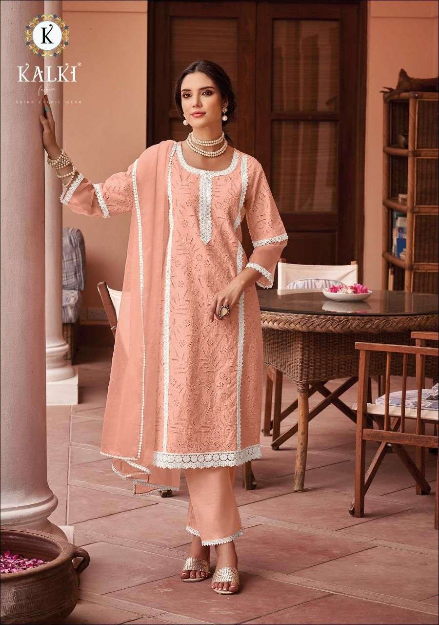 MUL MUL BY KALKI 20001 TO 20004 SERIES BEAUTIFUL SUITS COLORFUL STYLISH FANCY CASUAL WEAR & ETHNIC WEAR PURE COTTON SILK DRESSES AT WHOLESALE PRICE