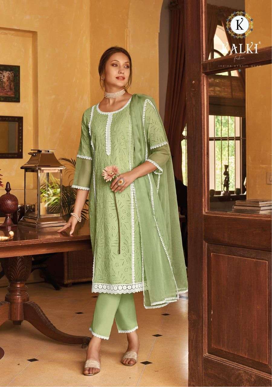 MUL MUL BY KALKI 20001 TO 20004 SERIES BEAUTIFUL SUITS COLORFUL STYLISH FANCY CASUAL WEAR & ETHNIC WEAR PURE COTTON SILK DRESSES AT WHOLESALE PRICE