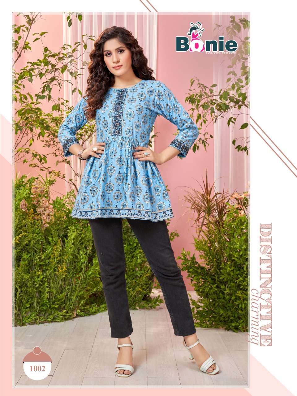 GRACE BY BONIE 1001 TO 1008 SERIES BEAUTIFUL STYLISH FANCY COLORFUL CASUAL WEAR & ETHNIC WEAR COTTON TOPS AT WHOLESALE PRICE