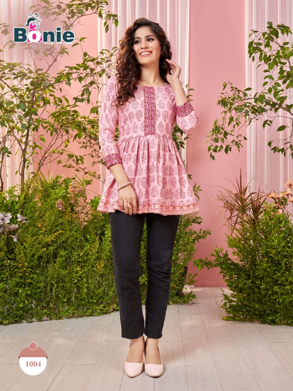 GRACE BY BONIE 1001 TO 1008 SERIES BEAUTIFUL STYLISH FANCY COLORFUL CASUAL WEAR & ETHNIC WEAR COTTON TOPS AT WHOLESALE PRICE