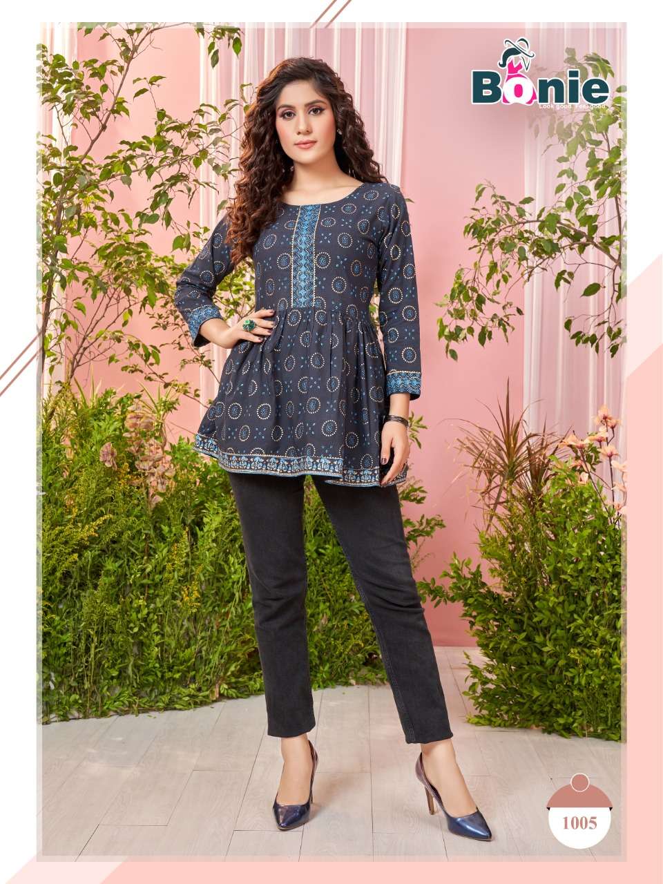 GRACE BY BONIE 1001 TO 1008 SERIES BEAUTIFUL STYLISH FANCY COLORFUL CASUAL WEAR & ETHNIC WEAR COTTON TOPS AT WHOLESALE PRICE