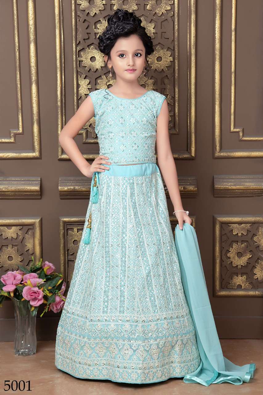 SILK EMBROIDERY KIDS LEHENGA BY FASHID WHOLESALE 01 TO 04 SERIES BEAUTIFUL  COLORFUL FANCY WEDDING COLLECTION
