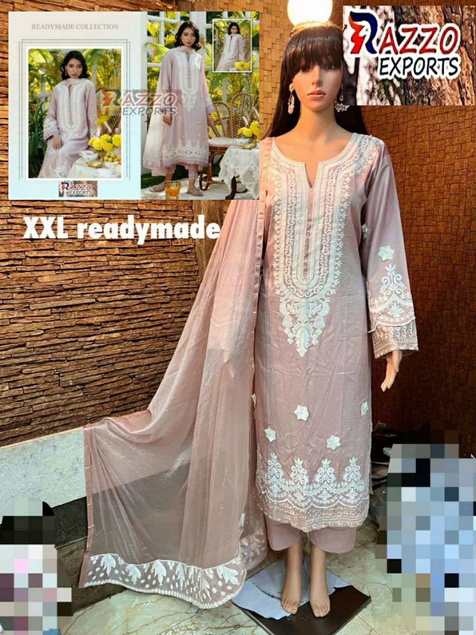 PINK RUBY BY RAZZO EXPORTS BEAUTIFUL PAKISTANI SUITS COLORFUL STYLISH FANCY CASUAL WEAR & ETHNIC WEAR PURE COTTON EMBROIDERED DRESSES AT WHOLESALE PRICE