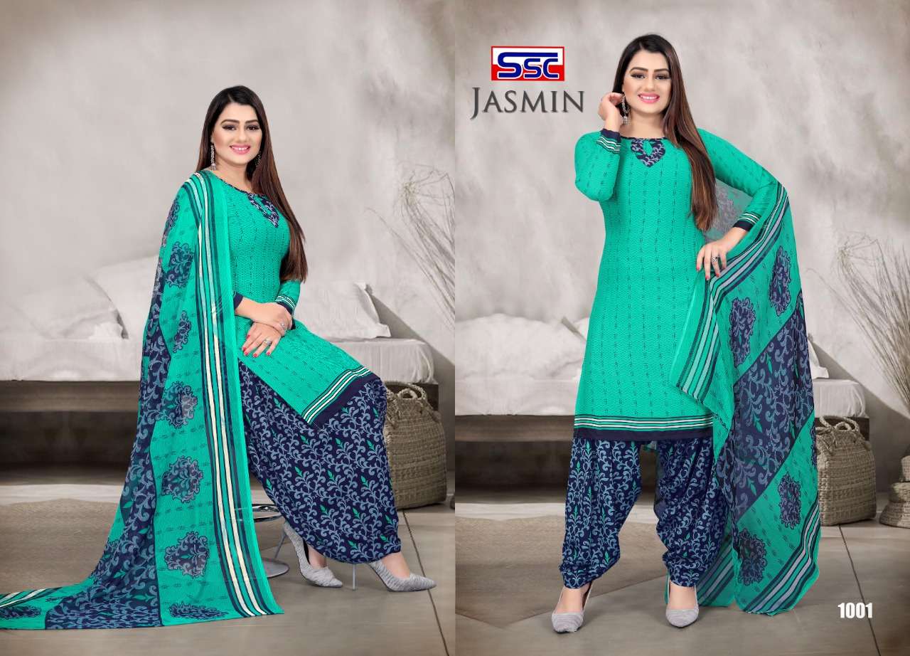 JASMIN VOL-24 BY SHREE SHANTI CREATION 1001 TO 1012 SERIES BEAUTIFUL SUITS STYLISH FANCY COLORFUL PARTY WEAR & OCCASIONAL WEAR HEAVY MICRO PRINT DRESSES AT WHOLESALE PRICE