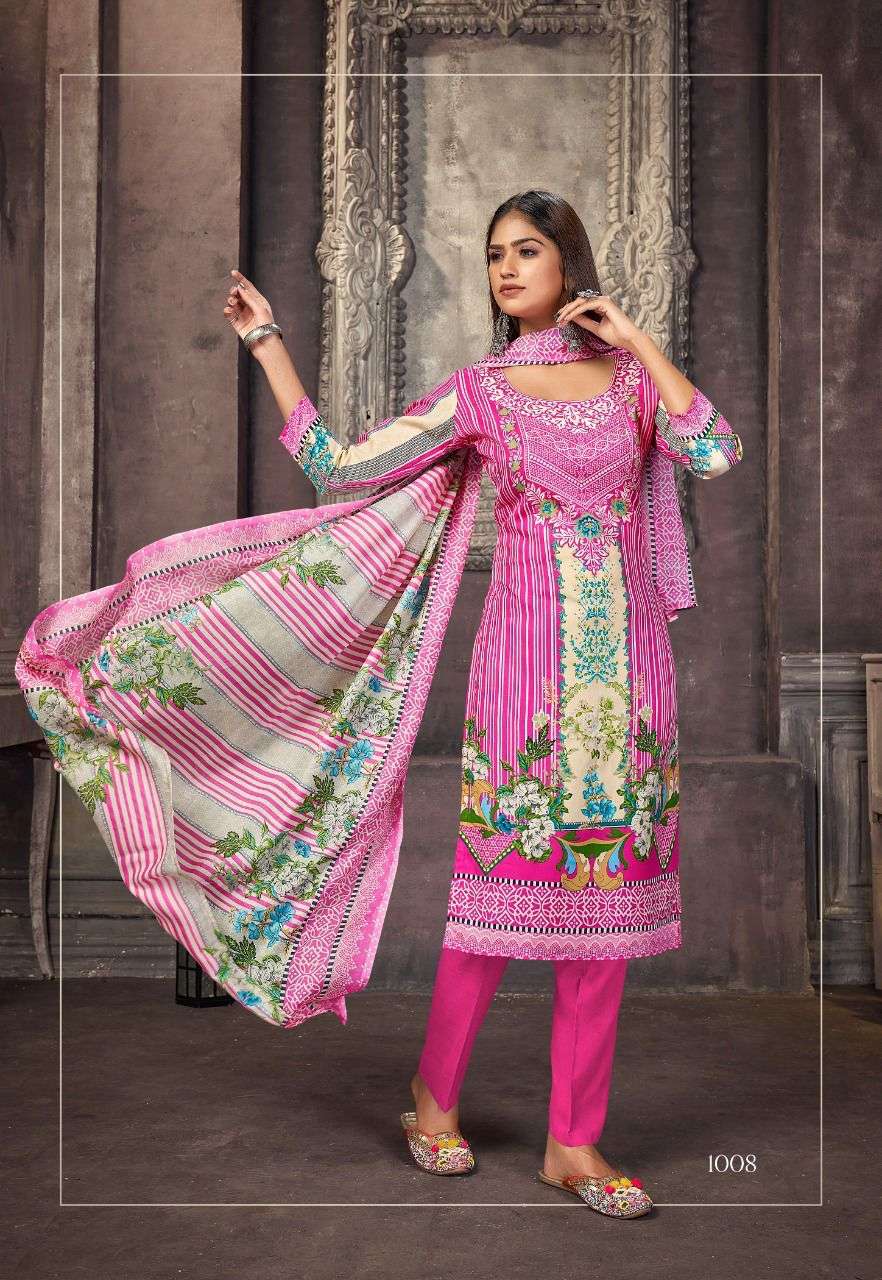 SHABNAM BY SHIV GORI SILK MILLS 1001 TO 1010 SERIES BEAUTIFUL SUITS COLORFUL STYLISH FANCY CASUAL WEAR & ETHNIC WEAR INDO COTTON PRINT DRESSES AT WHOLESALE PRICE
