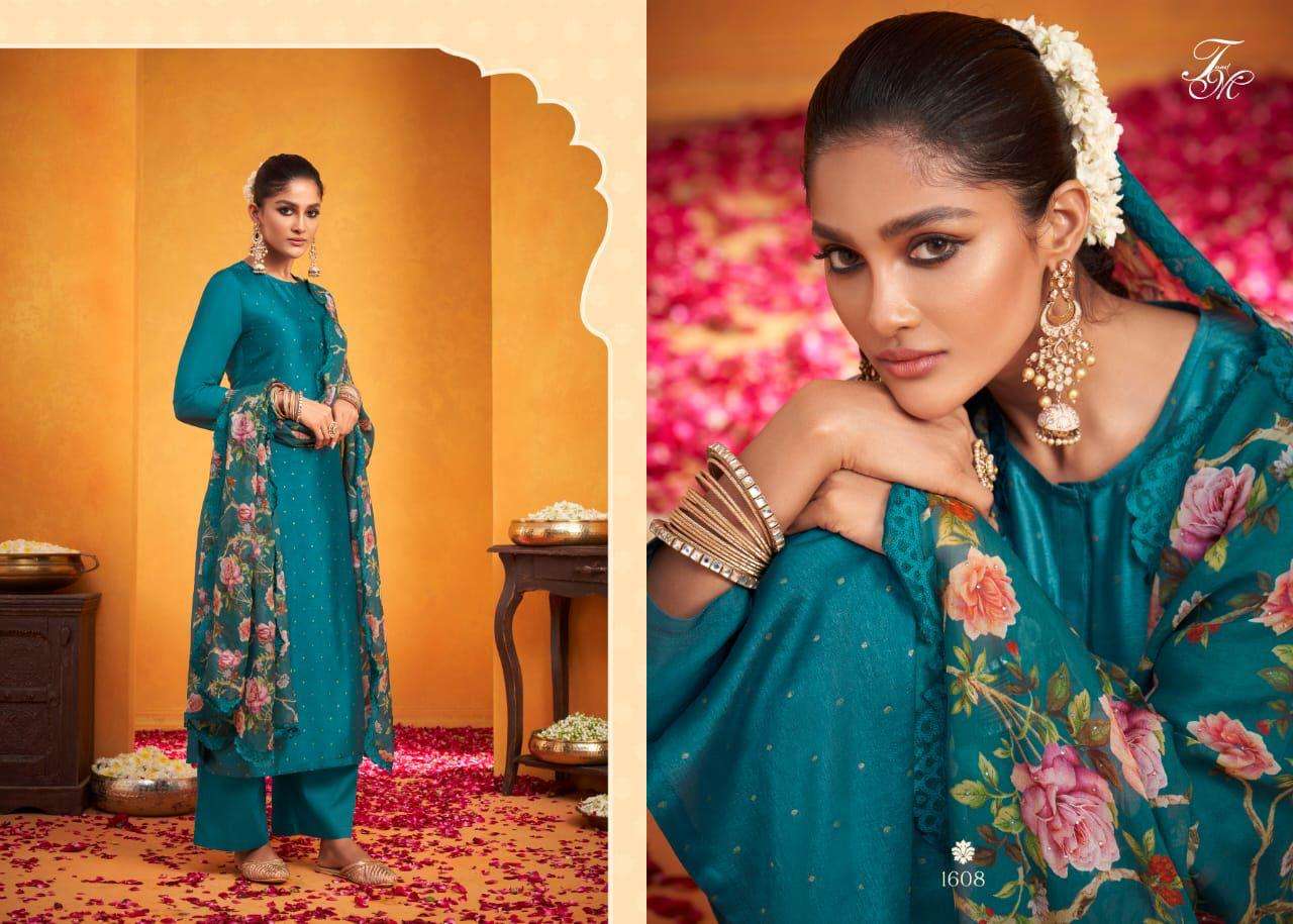 POSY BLOOM BY T AND M DESIGNER STUDIO BEAUTIFUL SUITS COLORFUL STYLISH FANCY CASUAL WEAR & ETHNIC WEAR SILK JACQUARD DRESSES AT WHOLESALE PRICE
