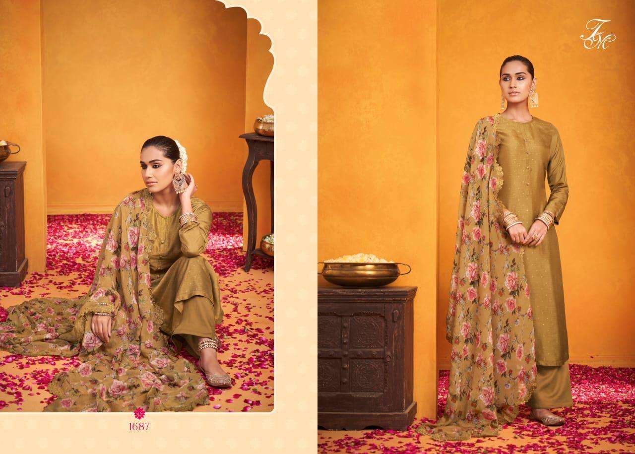 POSY BLOOM BY T AND M DESIGNER STUDIO BEAUTIFUL SUITS COLORFUL STYLISH FANCY CASUAL WEAR & ETHNIC WEAR SILK JACQUARD DRESSES AT WHOLESALE PRICE
