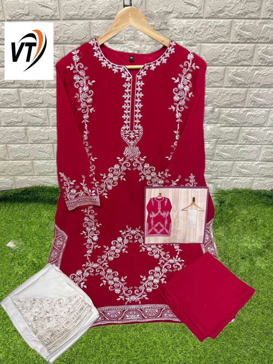 VT-1051 BY VIRATRA TEX 1051-A TO 1051-G SERIES BEAUTIFUL PAKISTANI SUITS STYLISH COLORFUL FANCY CASUAL WEAR & ETHNIC WEAR FAUX GEORGETTE DRESSES AT WHOLESALE PRICE
