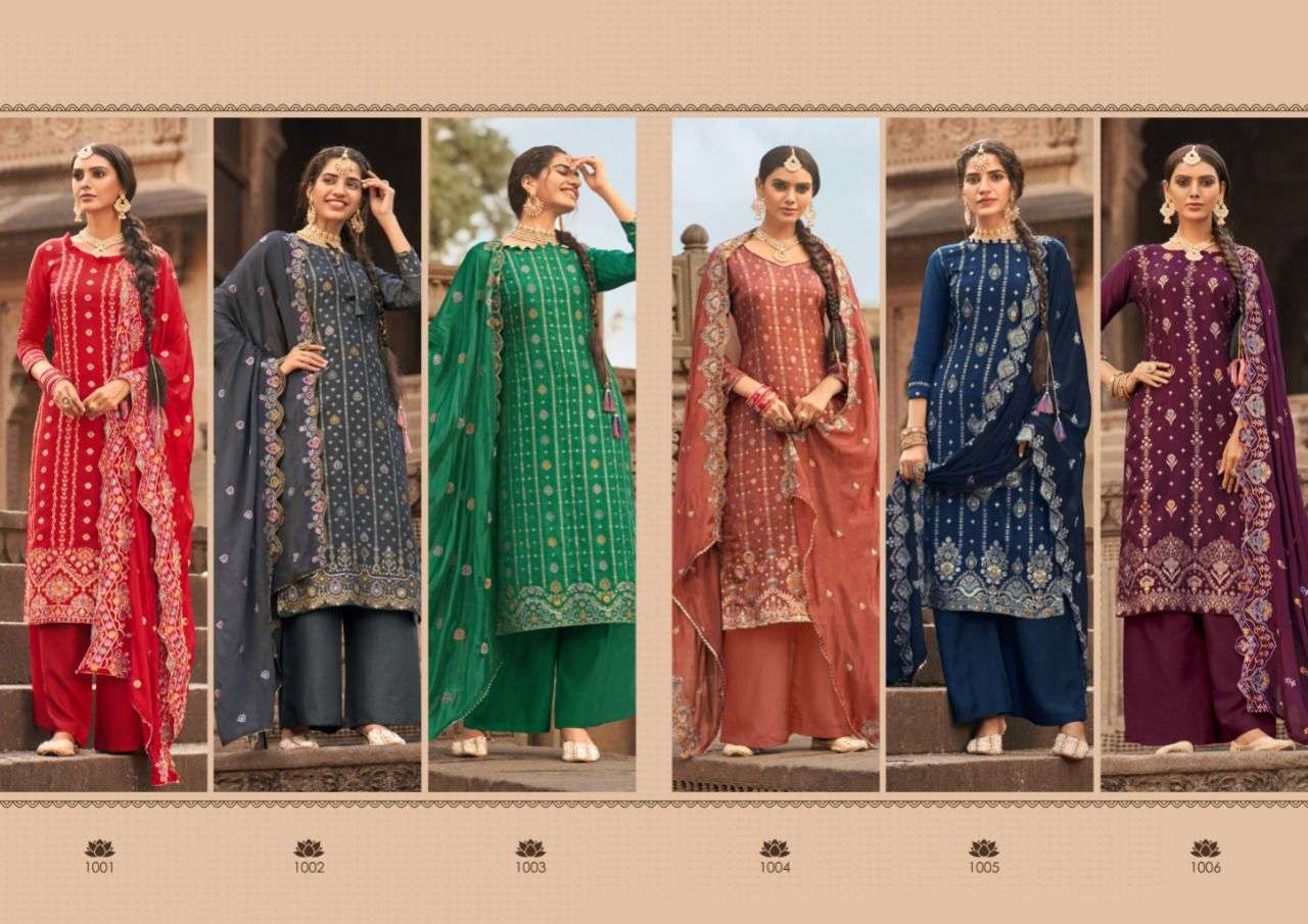 CHITVAN BY AANZARA 1001 TO 1006 SERIES BEAUTIFUL SUITS COLORFUL STYLISH FANCY CASUAL WEAR & ETHNIC WEAR PURE SILK DRESSES AT WHOLESALE PRICE