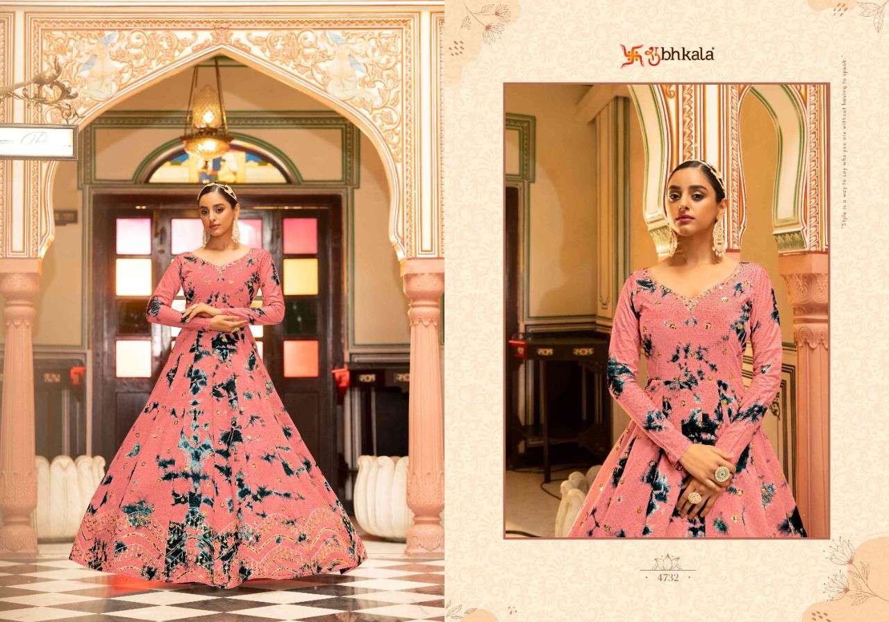 Flory Vol-20 By Shubhkala 4731 To 4738 Series Beautiful Stylish Fancy Colorful Casual Wear & Ethnic Wear Cotton Gowns At Wholesale Price