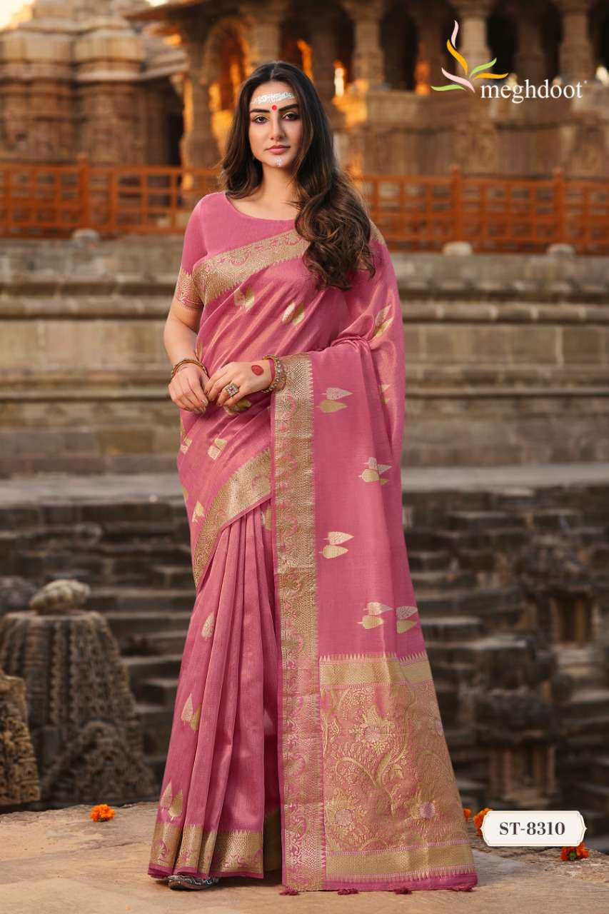 SHUDDHI BY MEGHDOOT 8309 TO 8316 SERIES INDIAN TRADITIONAL WEAR COLLECTION BEAUTIFUL STYLISH FANCY COLORFUL PARTY WEAR & OCCASIONAL WEAR SOFT SILK SAREES AT WHOLESALE PRICE