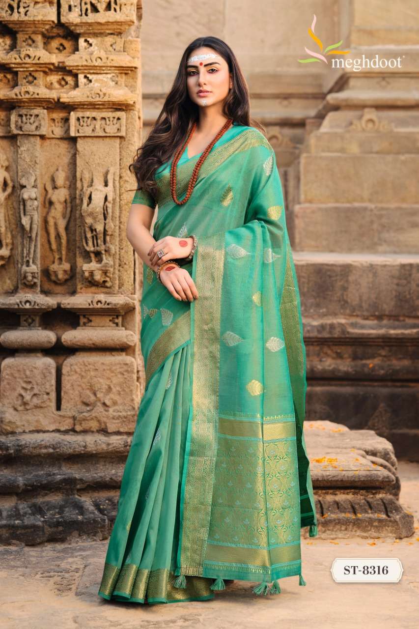 SHUDDHI BY MEGHDOOT 8309 TO 8316 SERIES INDIAN TRADITIONAL WEAR COLLECTION BEAUTIFUL STYLISH FANCY COLORFUL PARTY WEAR & OCCASIONAL WEAR SOFT SILK SAREES AT WHOLESALE PRICE