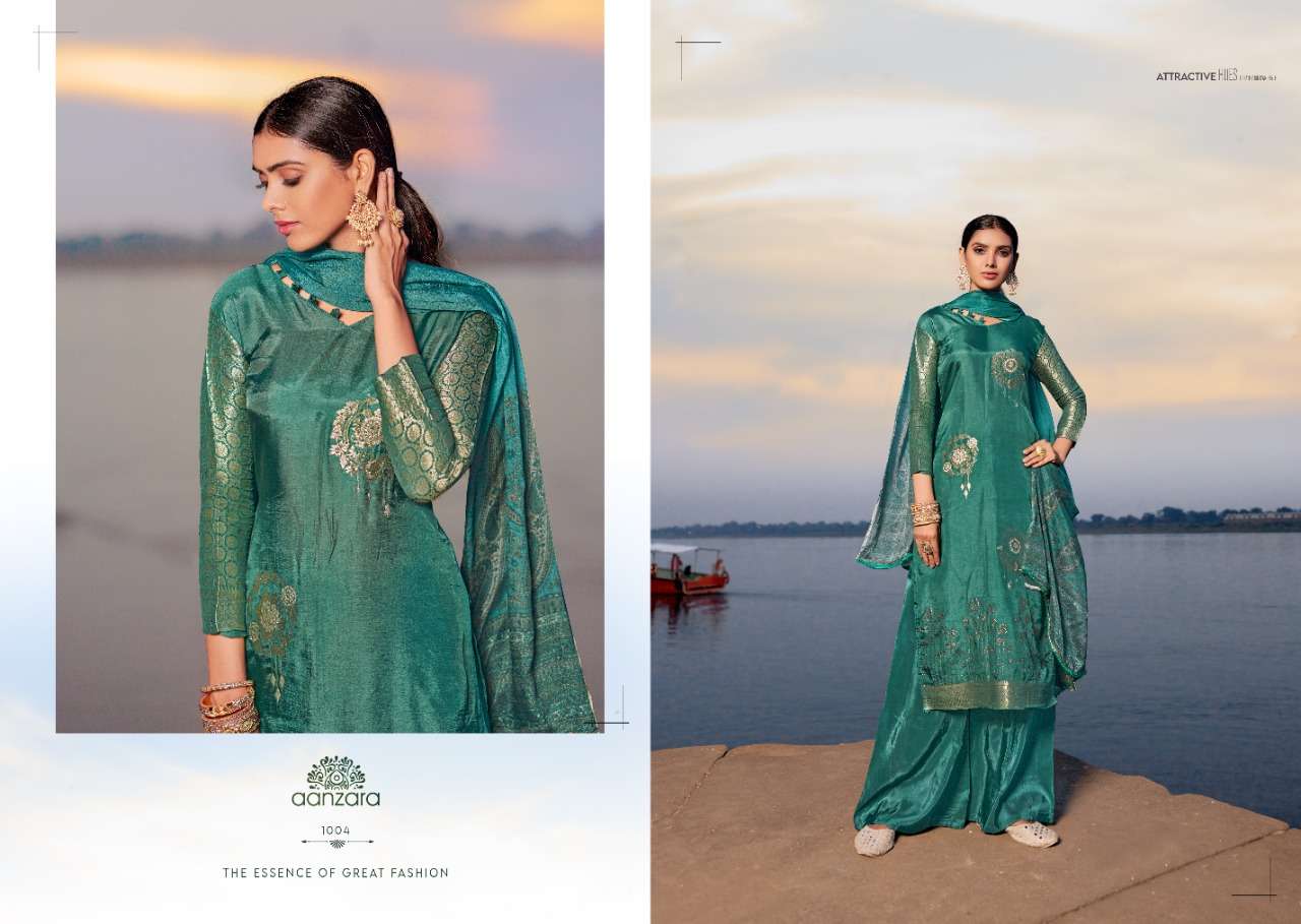 ZIVAH BY AANZARA 1001 TO 1006 SERIES BEAUTIFUL SUITS COLORFUL STYLISH FANCY CASUAL WEAR & ETHNIC WEAR PURE RUSSIAN SILK DRESSES AT WHOLESALE PRICE