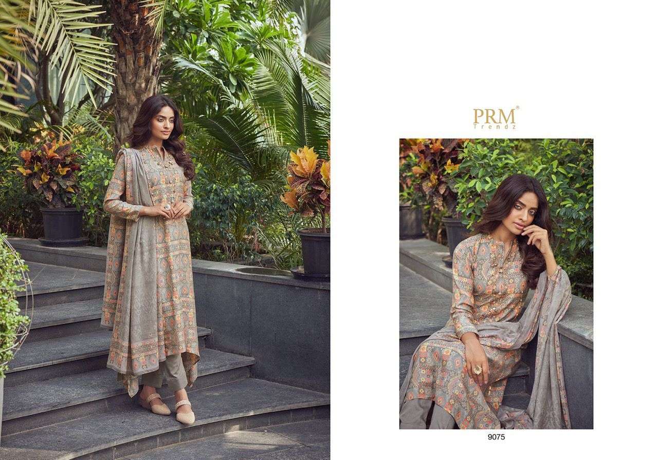 VOGUE VOL-5 BY PRM TRENDZ 9074 TO 9083 SERIES BEAUTIFUL SUITS COLORFUL STYLISH FANCY CASUAL WEAR & ETHNIC WEAR PURE VISCOSE MUSLIN DIGITAL PRINT DRESSES AT WHOLESALE PRICE