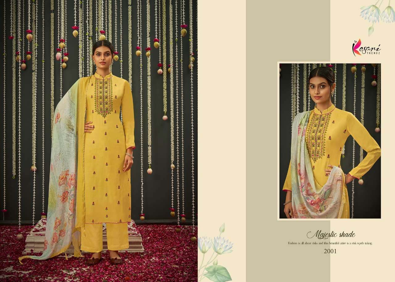 GAJAL BY KESARI TRENDZ 2001 TO 2005 SERIES BEAUTIFUL SUITS COLORFUL STYLISH FANCY CASUAL WEAR & ETHNIC WEAR VISCOSE MUSLIN DRESSES AT WHOLESALE PRICE