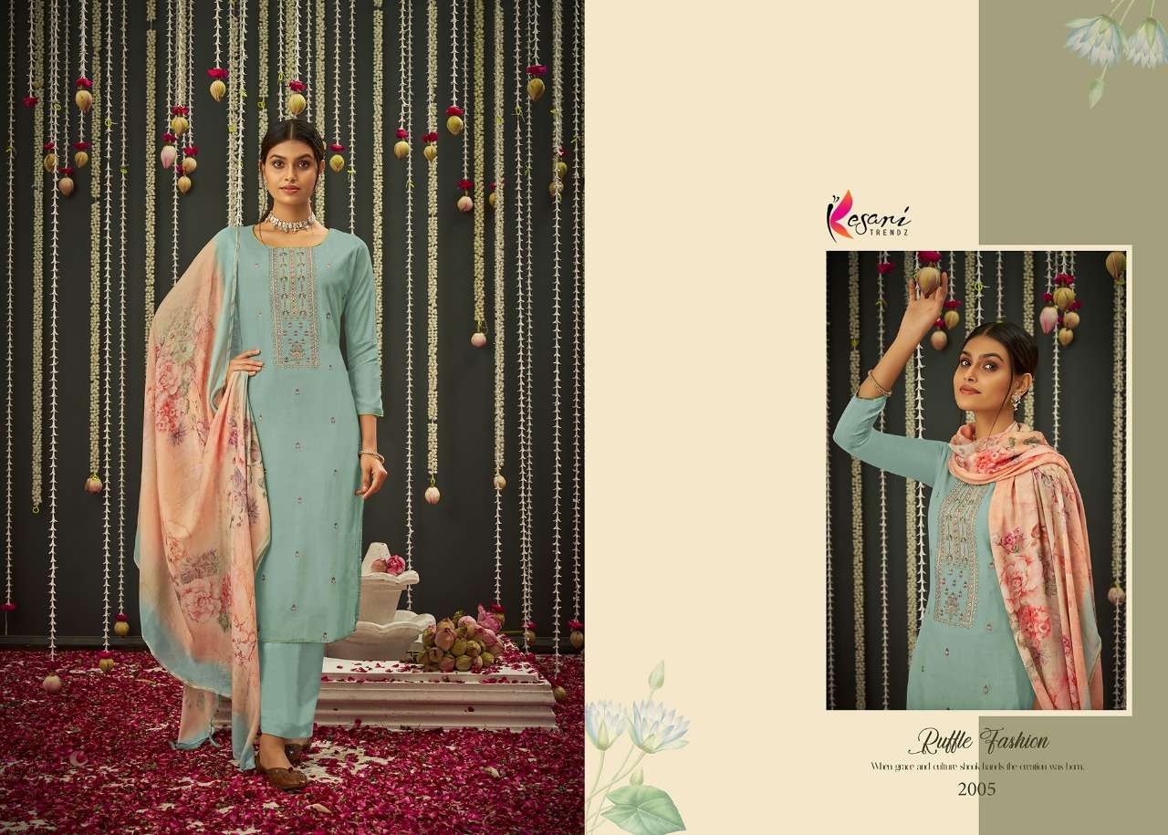 GAJAL BY KESARI TRENDZ 2001 TO 2005 SERIES BEAUTIFUL SUITS COLORFUL STYLISH FANCY CASUAL WEAR & ETHNIC WEAR VISCOSE MUSLIN DRESSES AT WHOLESALE PRICE