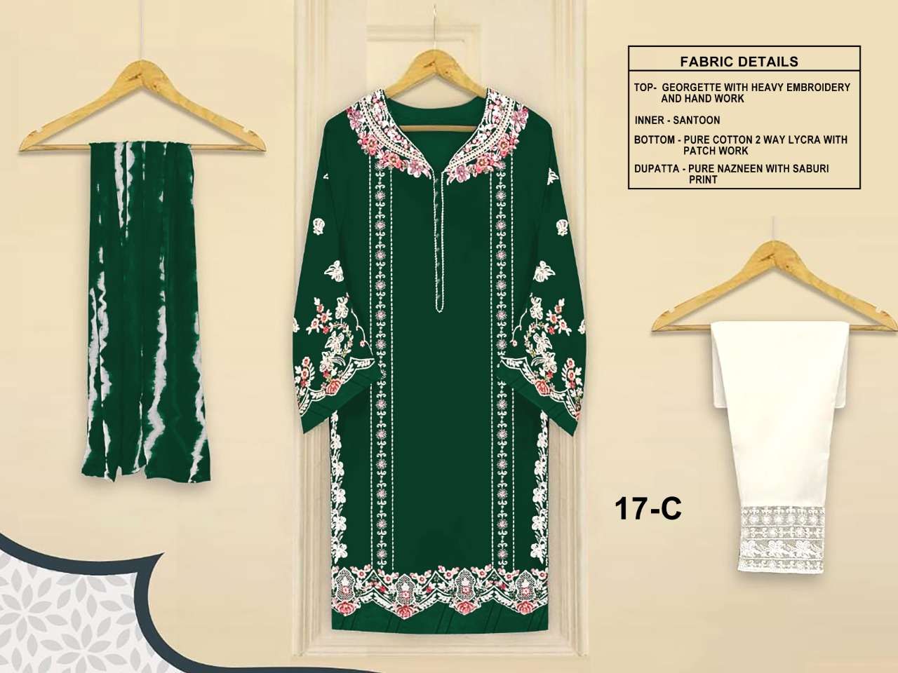 Aarsh 17 Colours By Fashid Wholesale 17-A To 17-G Series Beautiful Stylish Pakistani Suits Fancy Colorful Casual Wear & Ethnic Wear & Ready To Wear Heavy Georgette Embroidery Dresses At Wholesale Price