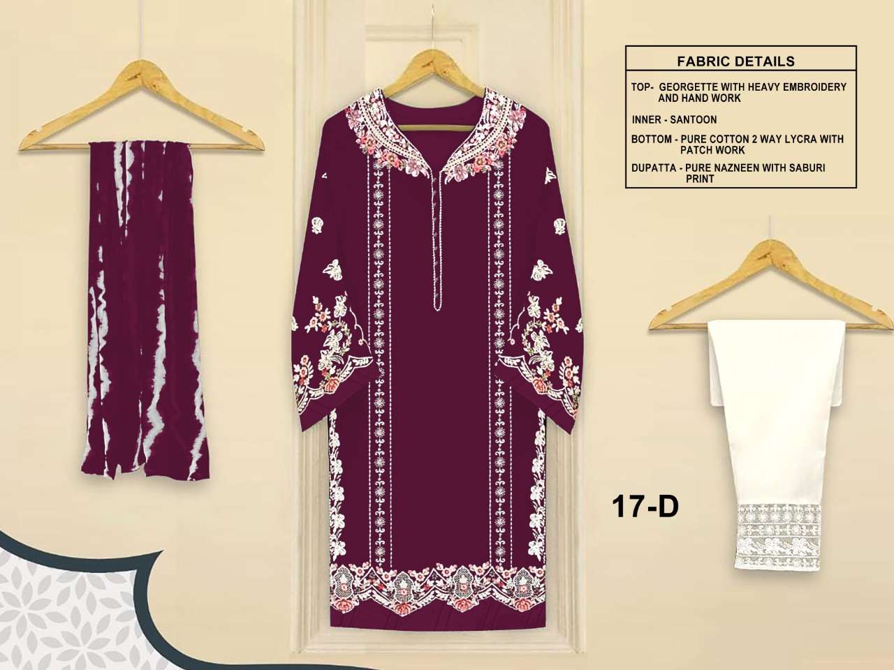 Aarsh 17 Colours By Fashid Wholesale 17-A To 17-G Series Beautiful Stylish Pakistani Suits Fancy Colorful Casual Wear & Ethnic Wear & Ready To Wear Heavy Georgette Embroidery Dresses At Wholesale Price